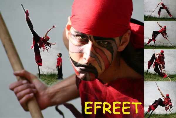 EFREET - akrobacie na chůdách (Chůdadlo)